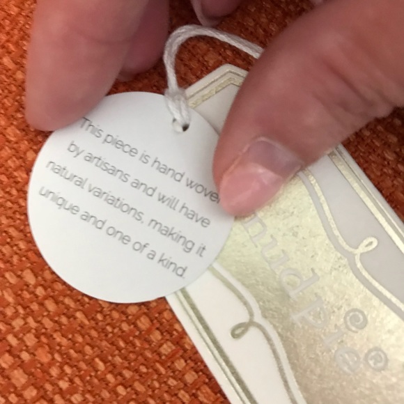 Stripe Straw envelope clutch in Pink/ Navy - Picture 6 of 8